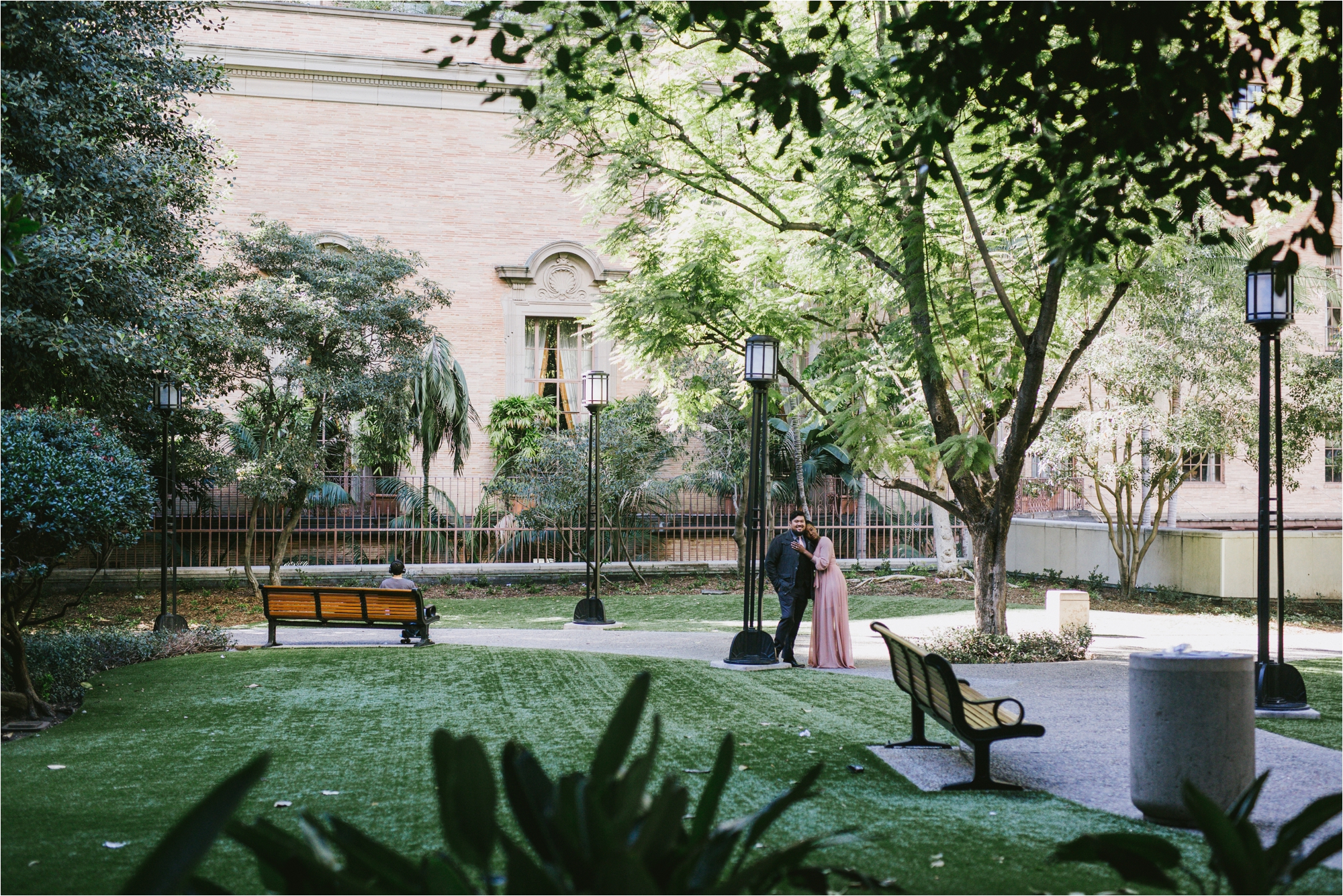 los angeles destination wedding engagement proposal photographer public library