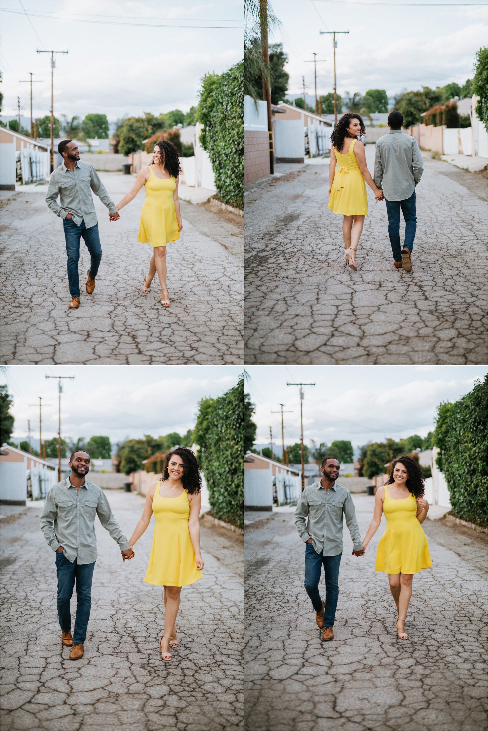 los angeles wedding photographer engagement in home session west covina love interracial